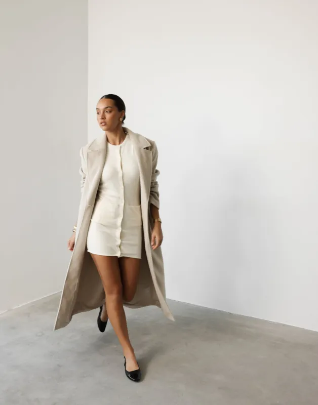 Abbey Trench Coat (Latte) sold by Charcoal Clothing