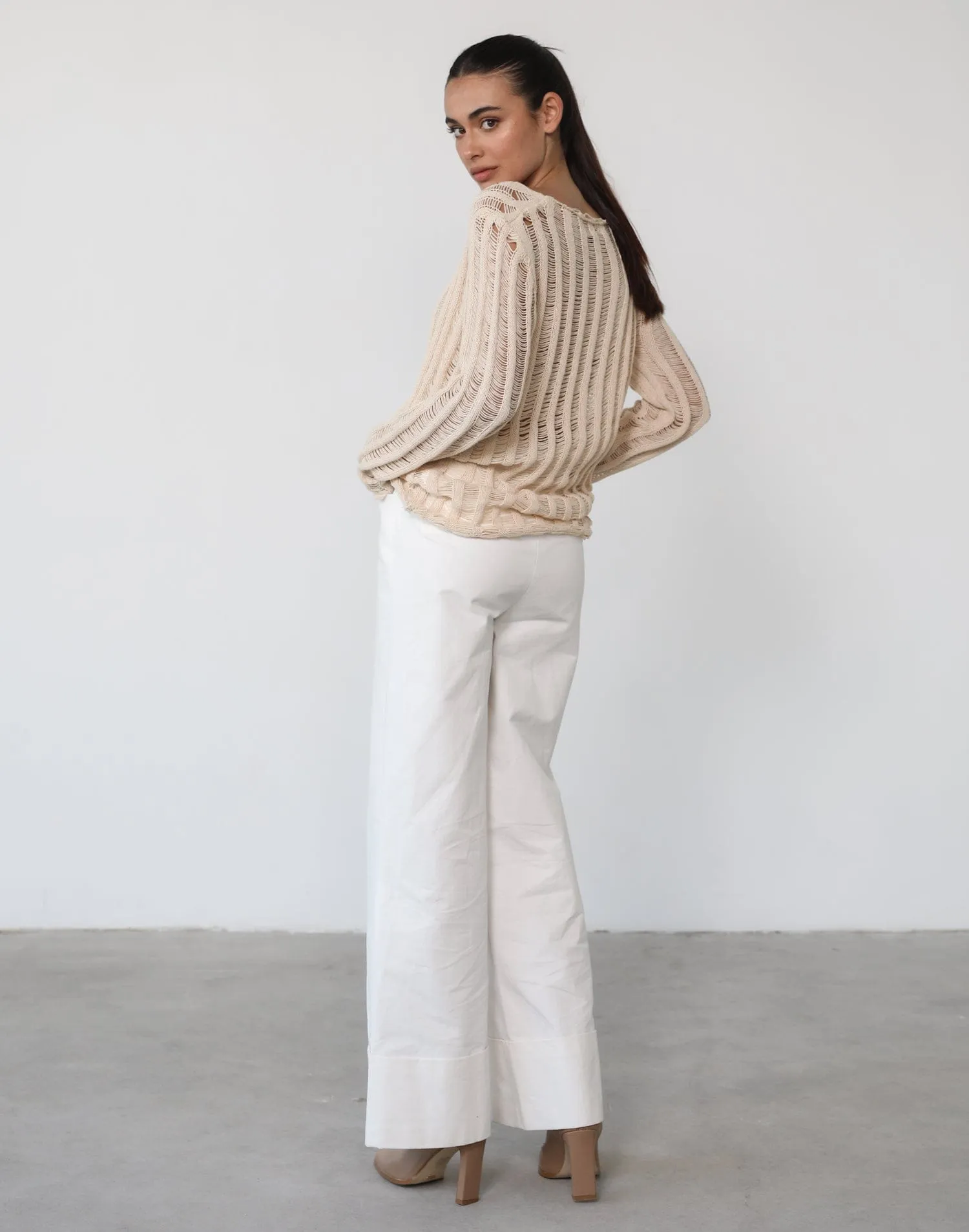 Marlene Long Sleeve Top (Beige) sold by Charcoal Clothing product image thumbnail 3