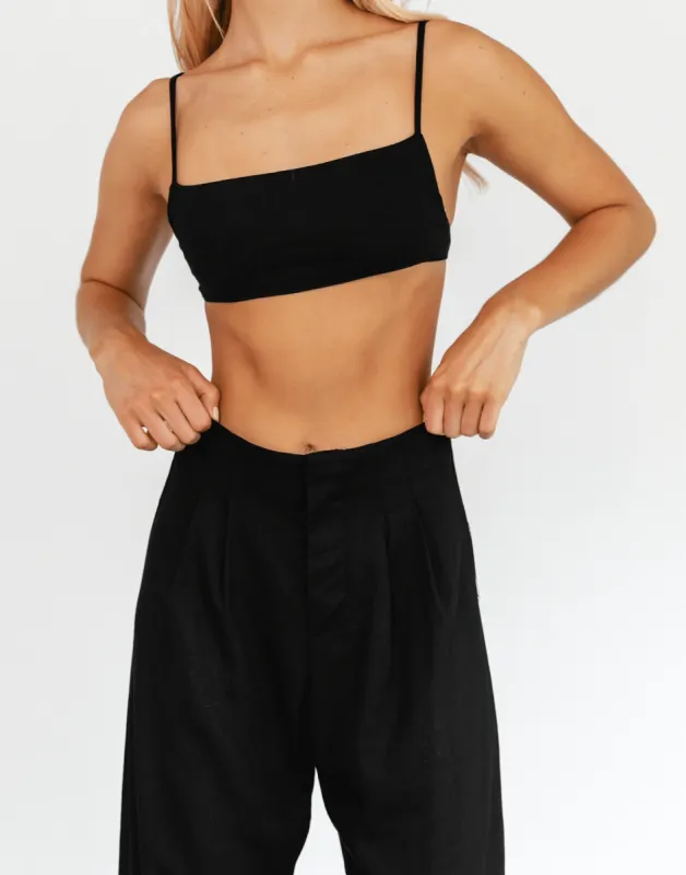 Cairo Crop Top (Black) sold by Charcoal Clothing