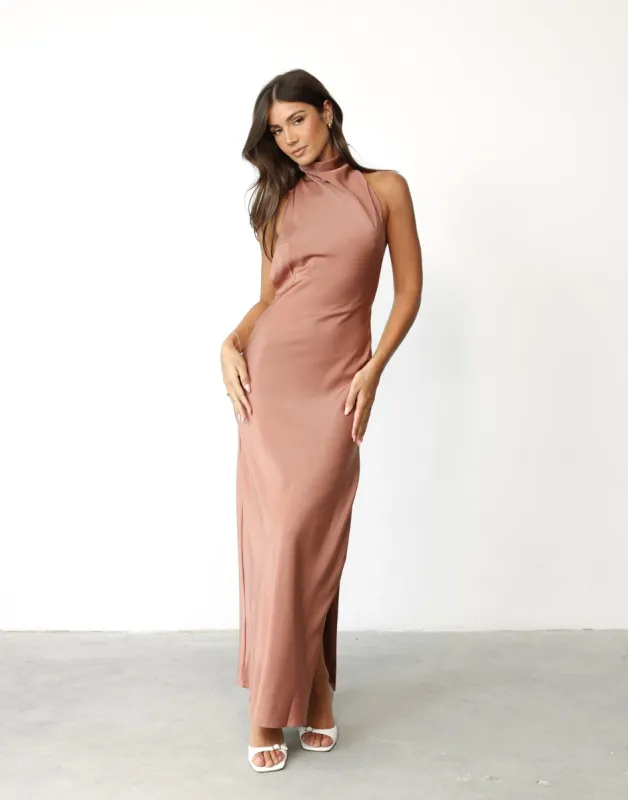 Clara Maxi Dress (Dusty Rose) sold by Charcoal Clothing