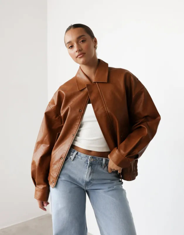 Kenny Bomber (Tan) - By Lioness sold by Charcoal Clothing