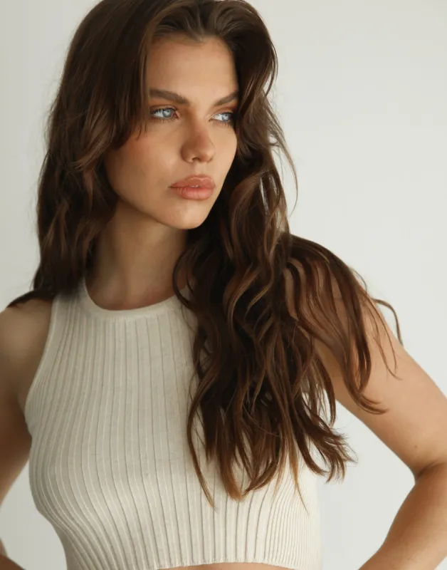 Jena Knit Top (Beige) sold by Charcoal Clothing