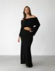Sundown Maxi Skirt (Black) sold by Charcoal Clothing
