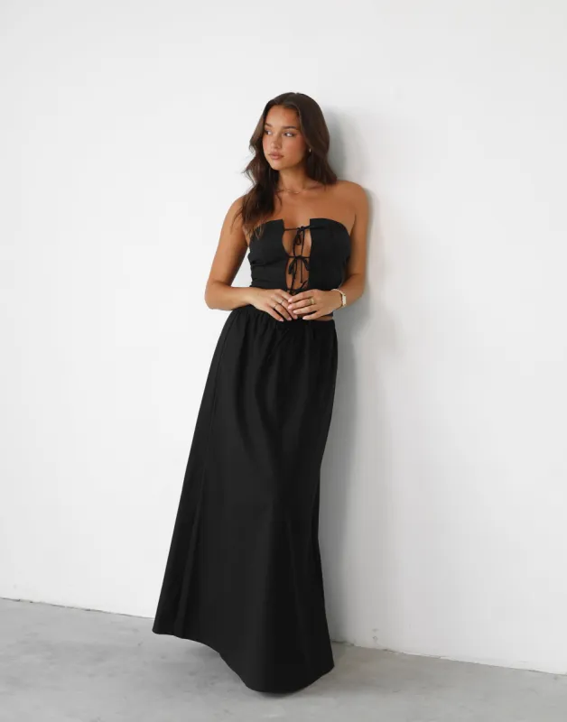Serene Maxi Skirt (Onyx)- By Lioness sold by Charcoal Clothing