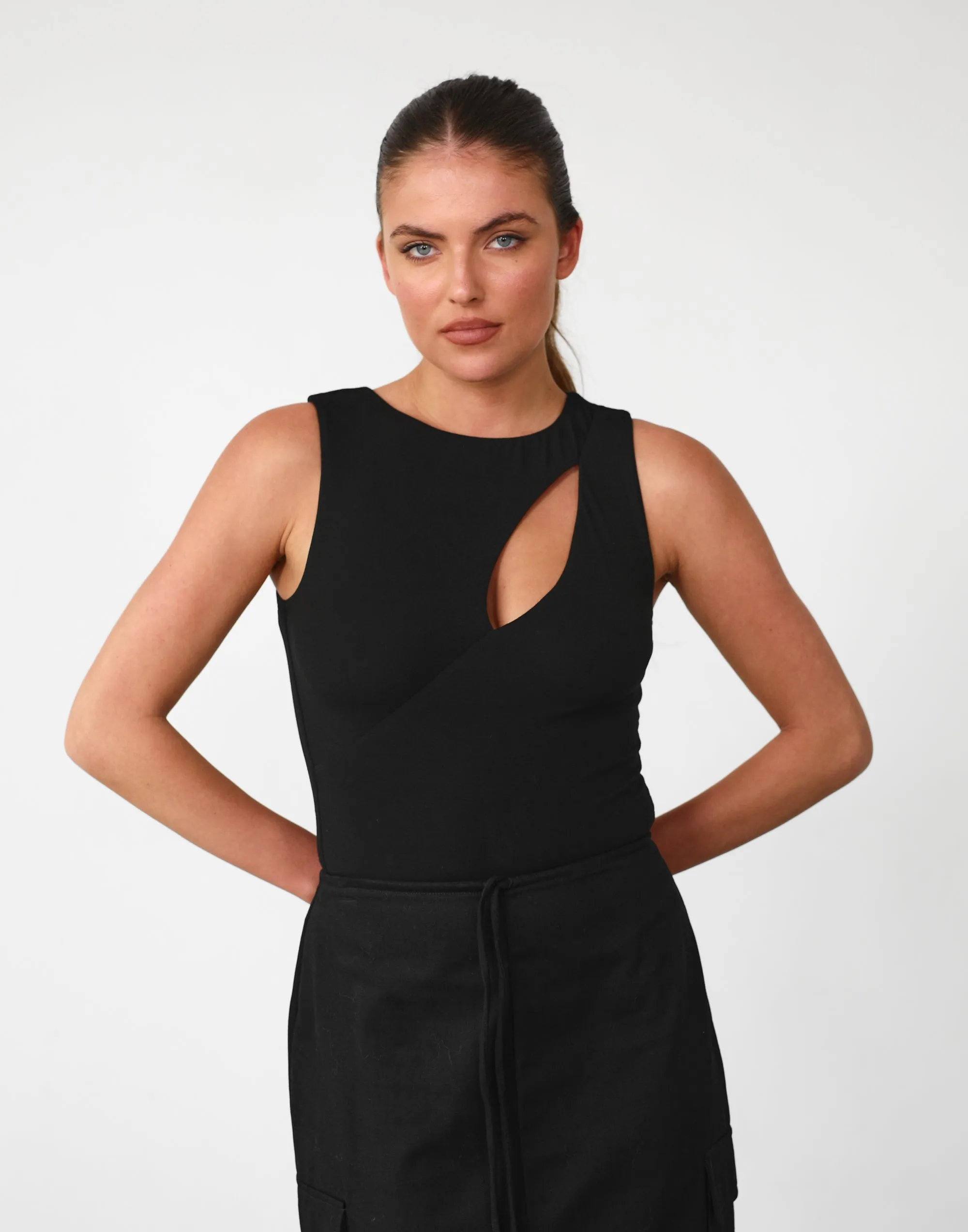 Kimmy Bodysuit (Black) sold by Charcoal Clothing