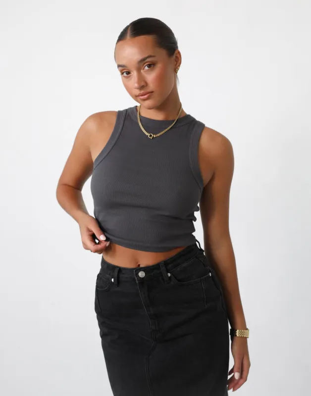 Lia Tank Top (Charcoal) sold by Charcoal Clothing