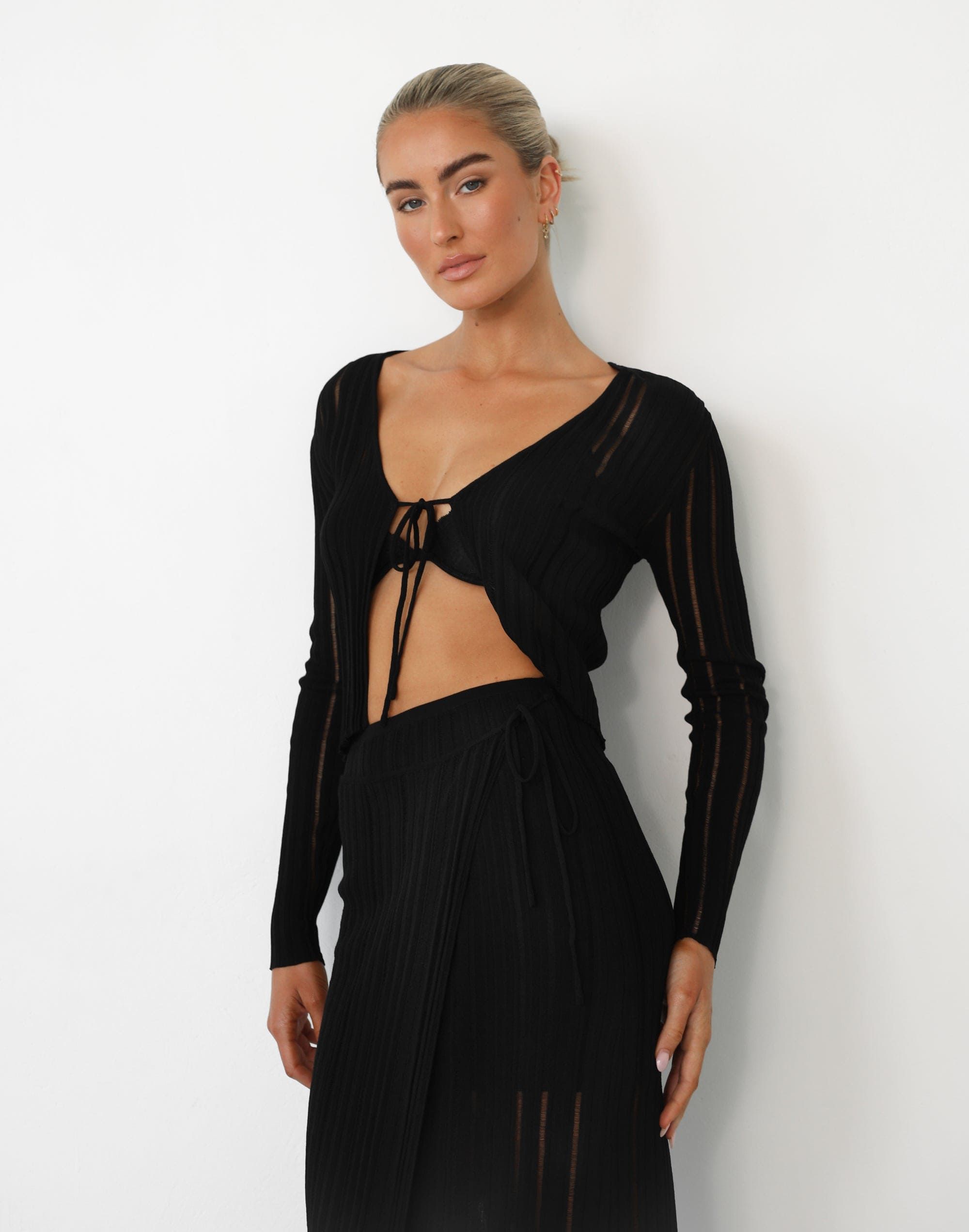 Krystelle Long Sleeve Top (Black) sold by Charcoal Clothing