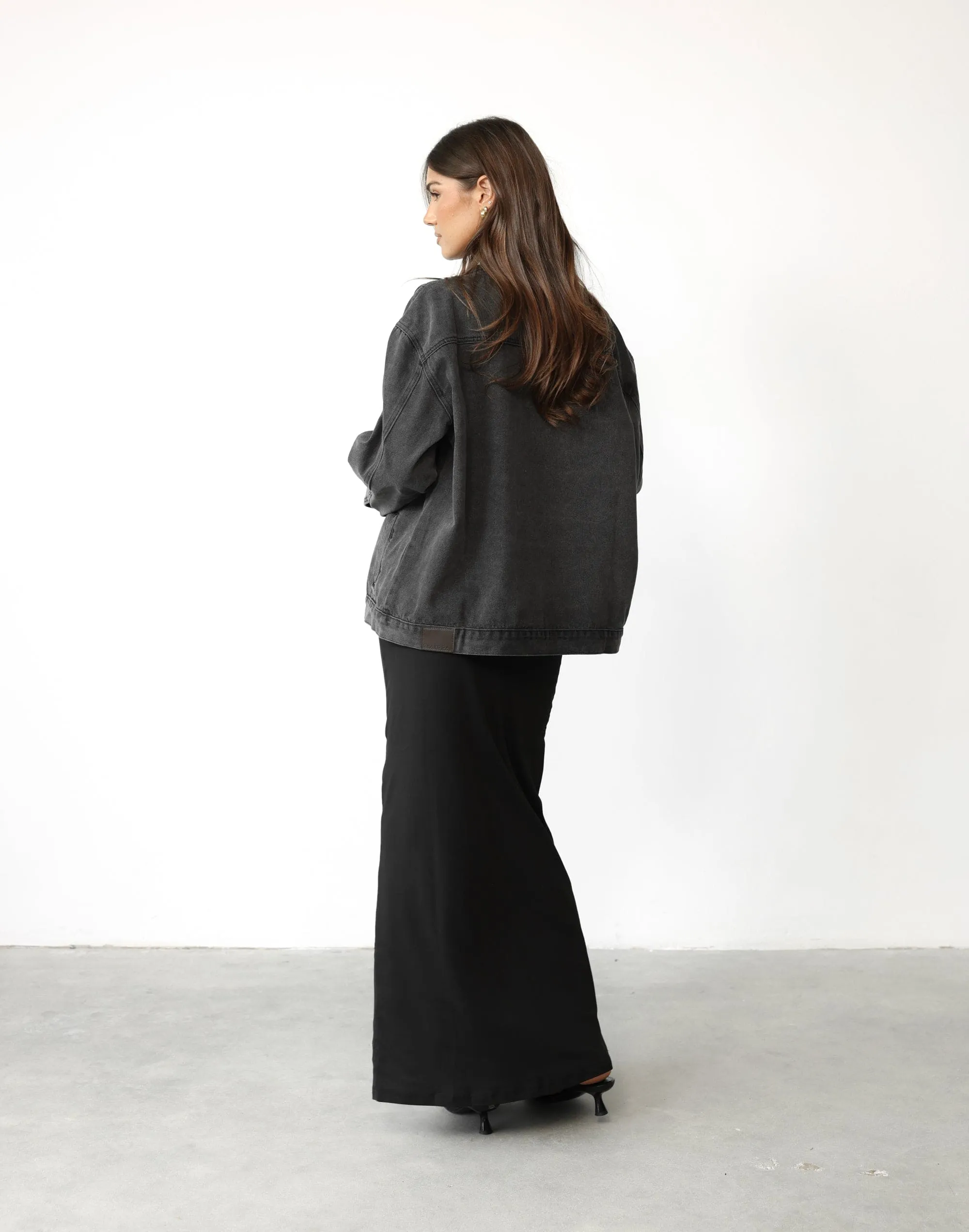 Adrian Denim Jacket (Dark Grey) sold by Charcoal Clothing product image thumbnail 3