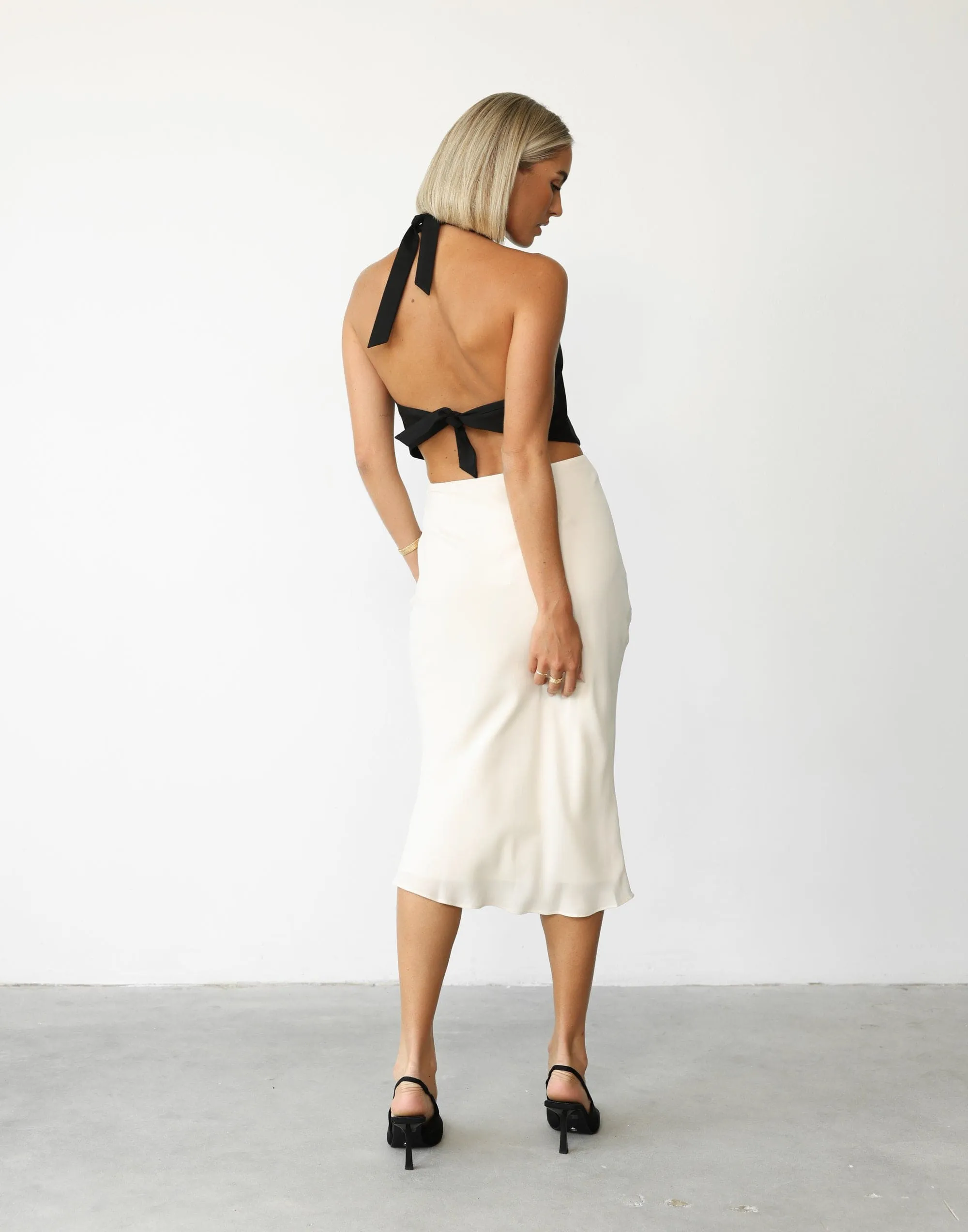 Isla Midi Skirt (Oat) sold by Charcoal Clothing product image thumbnail 5