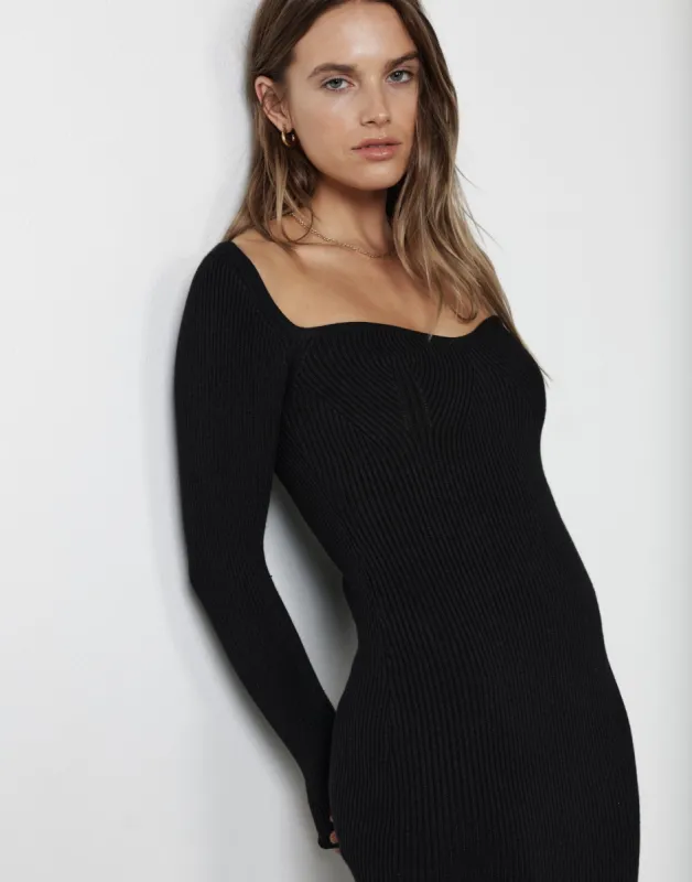 Alaska Maxi Dress (Black) sold by Charcoal Clothing