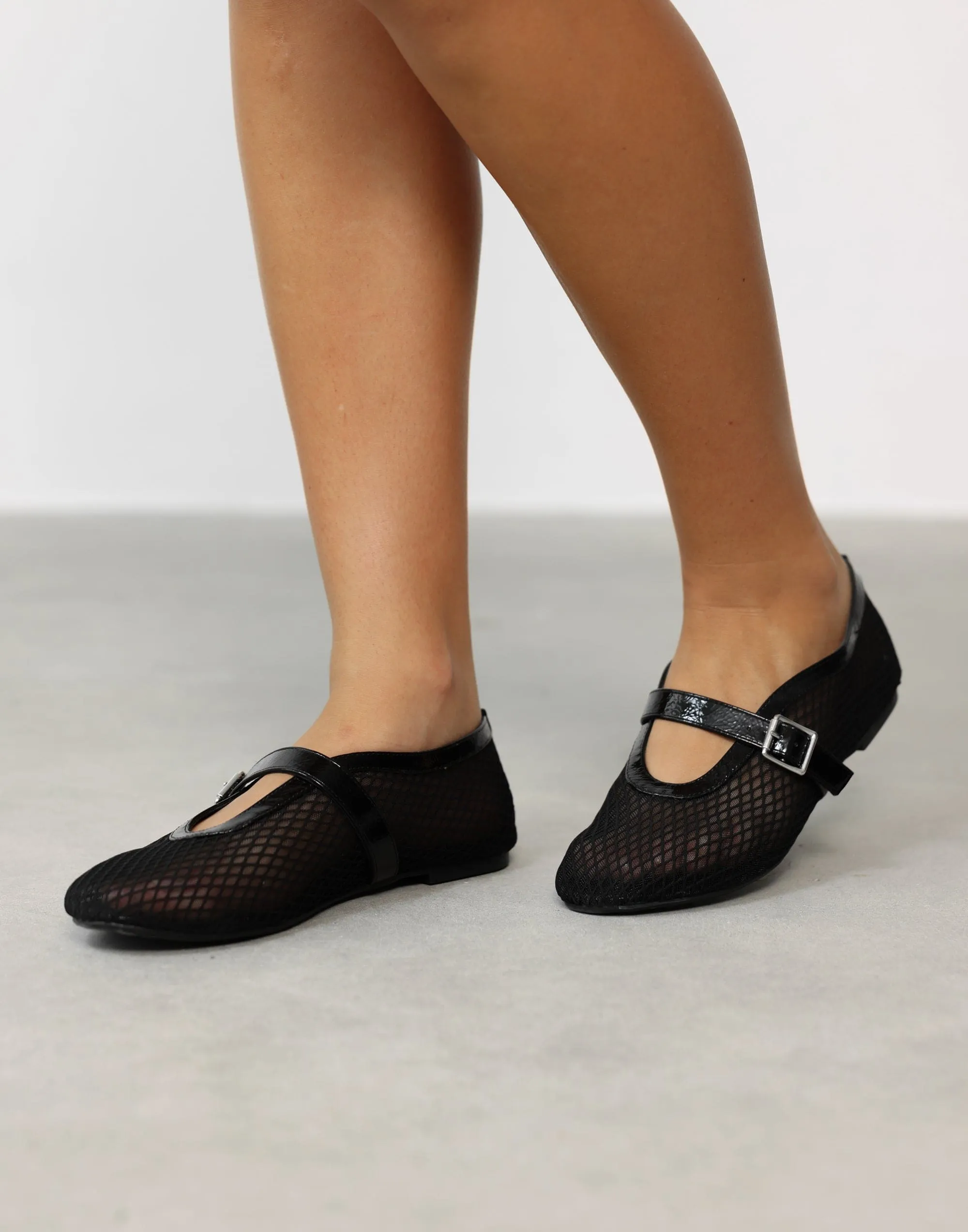 Addie Ballet Flat (Black Crinkle Print) - By Therapy sold by Charcoal Clothing product image thumbnail 3