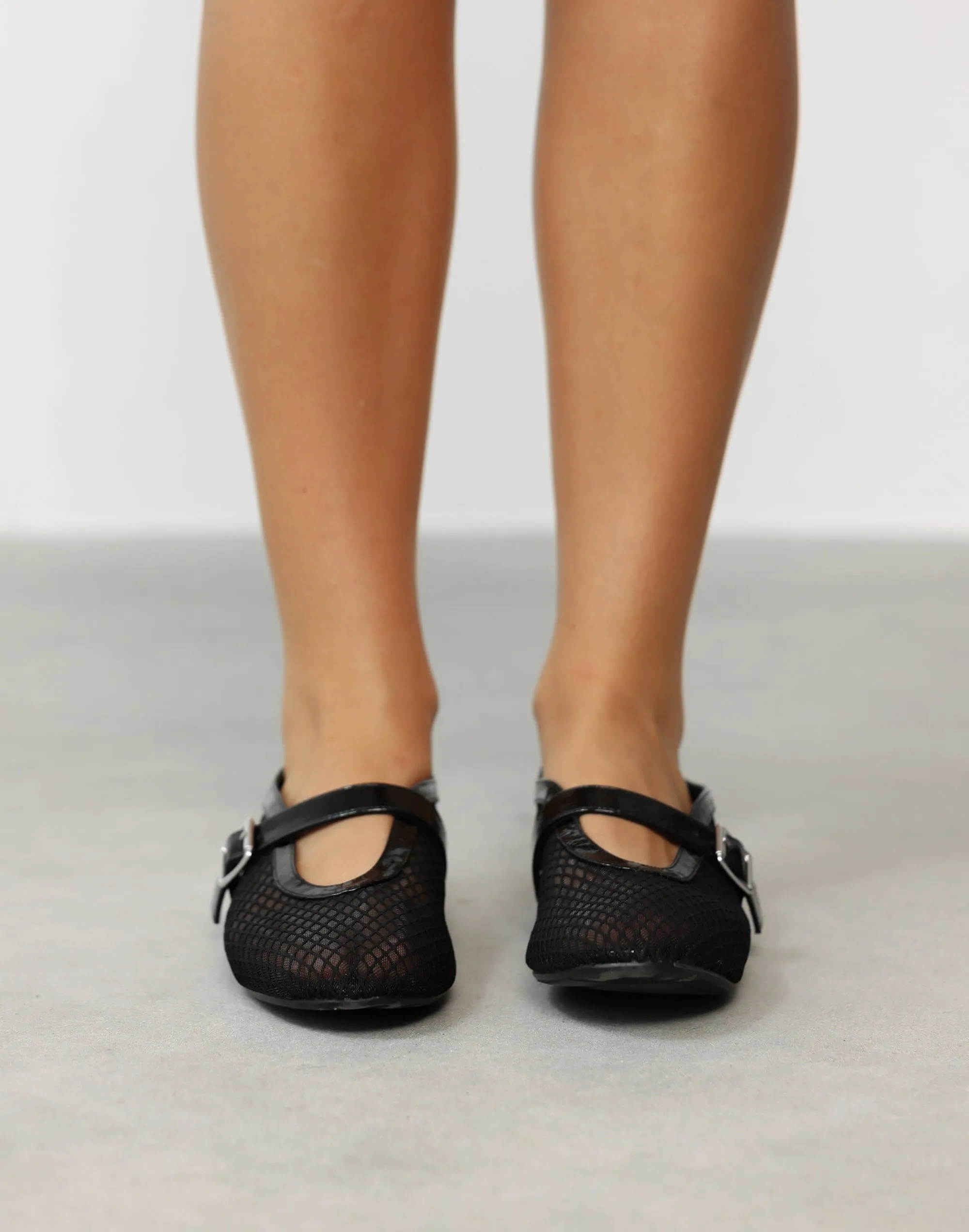Addie Ballet Flat (Black Crinkle Print) - By Therapy sold by Charcoal Clothing product image thumbnail 2