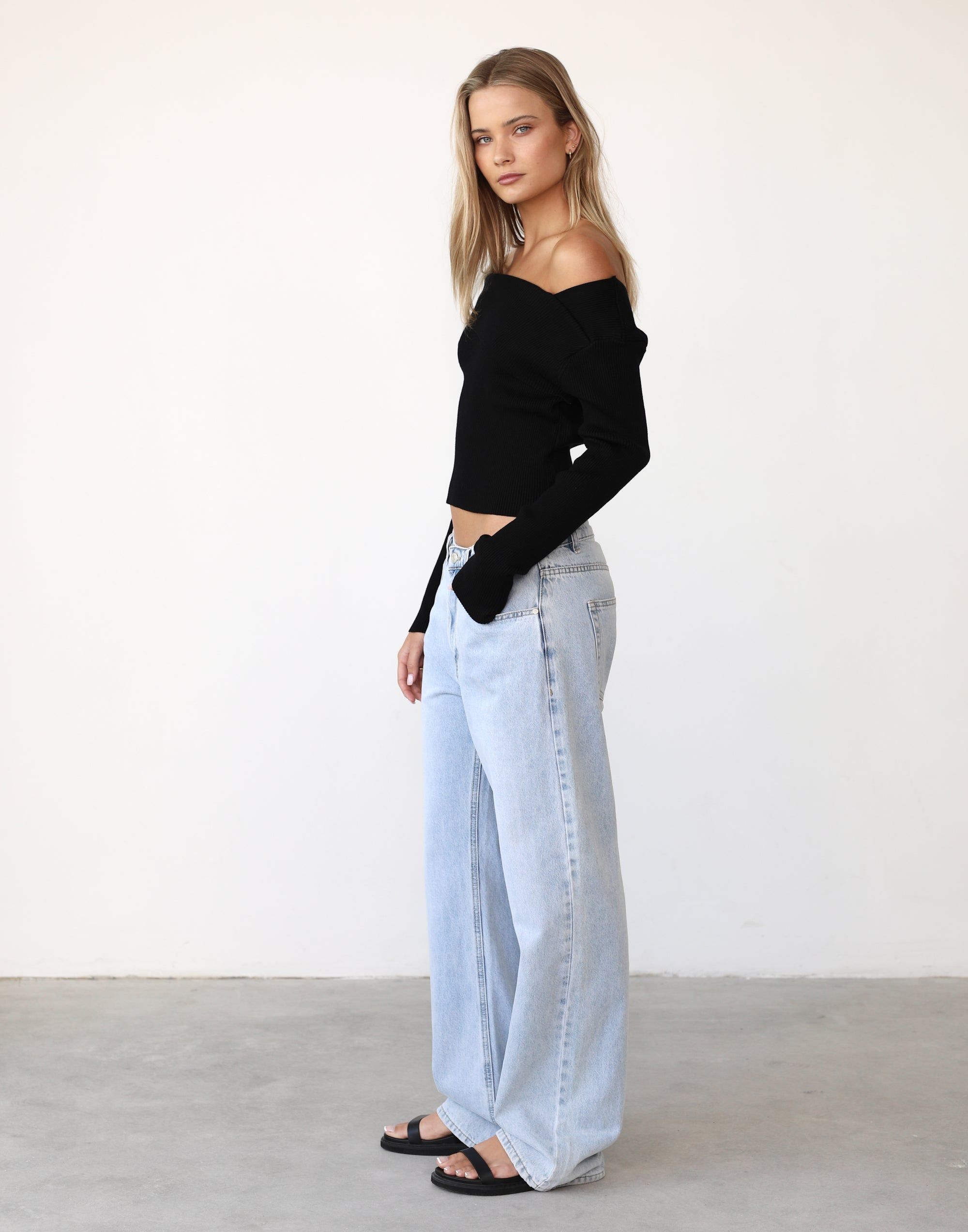 Aries Long Sleeve Knit Top (Black) sold by Charcoal Clothing product image thumbnail 5