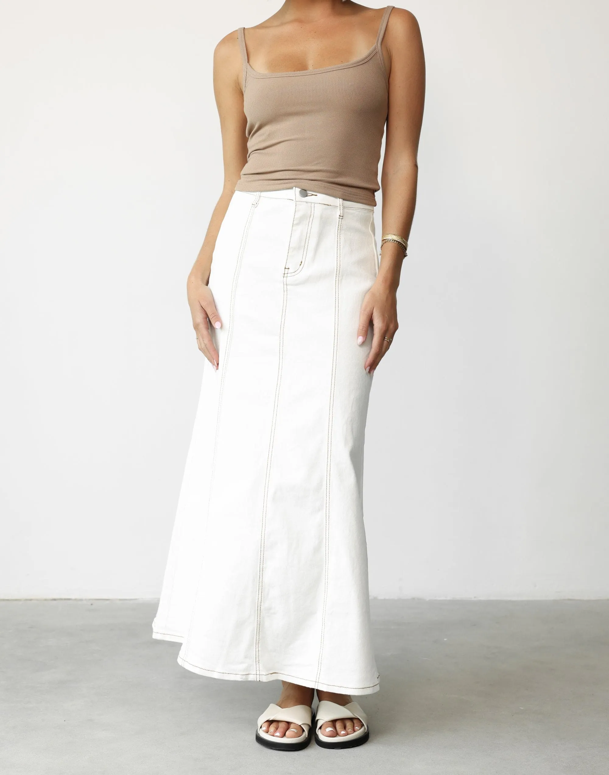 Kaylah Maxi Skirt (White) sold by Charcoal Clothing product image thumbnail 2