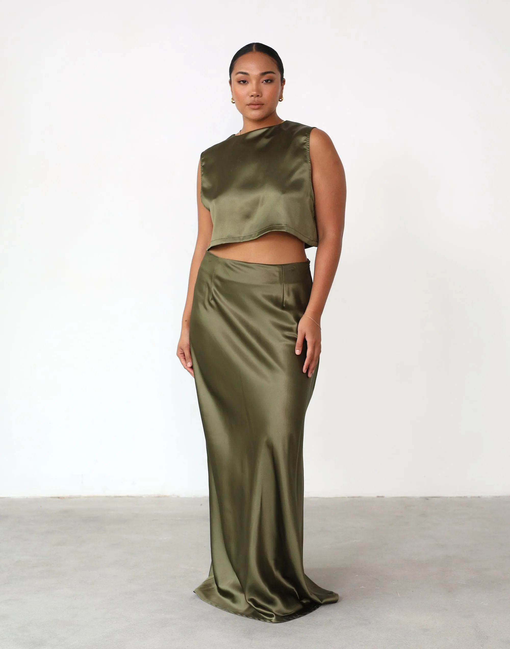 Sincerity Maxi Skirt (Dark Olive) sold by Charcoal Clothing product image thumbnail 2
