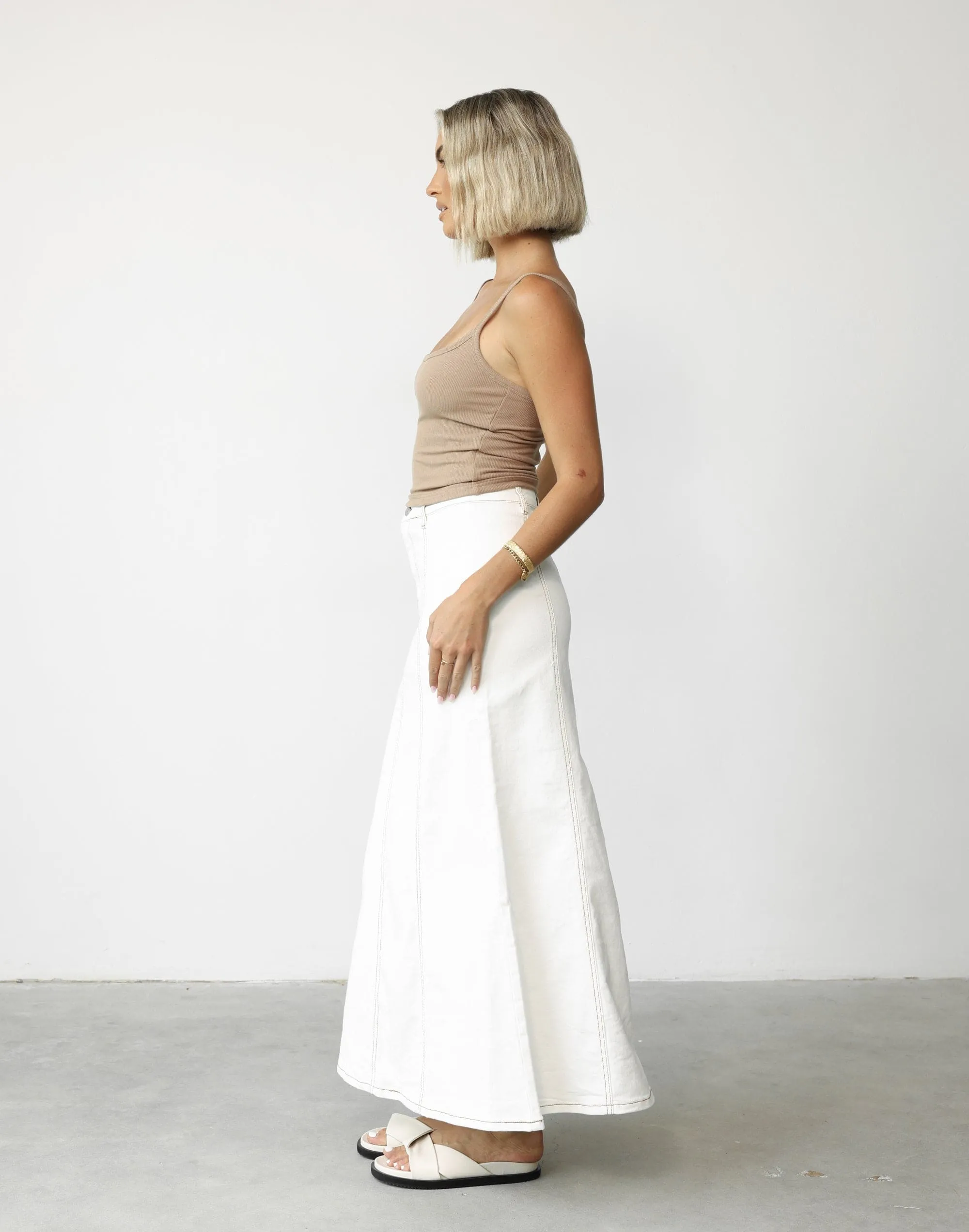 Kaylah Maxi Skirt (White) sold by Charcoal Clothing product image thumbnail 5