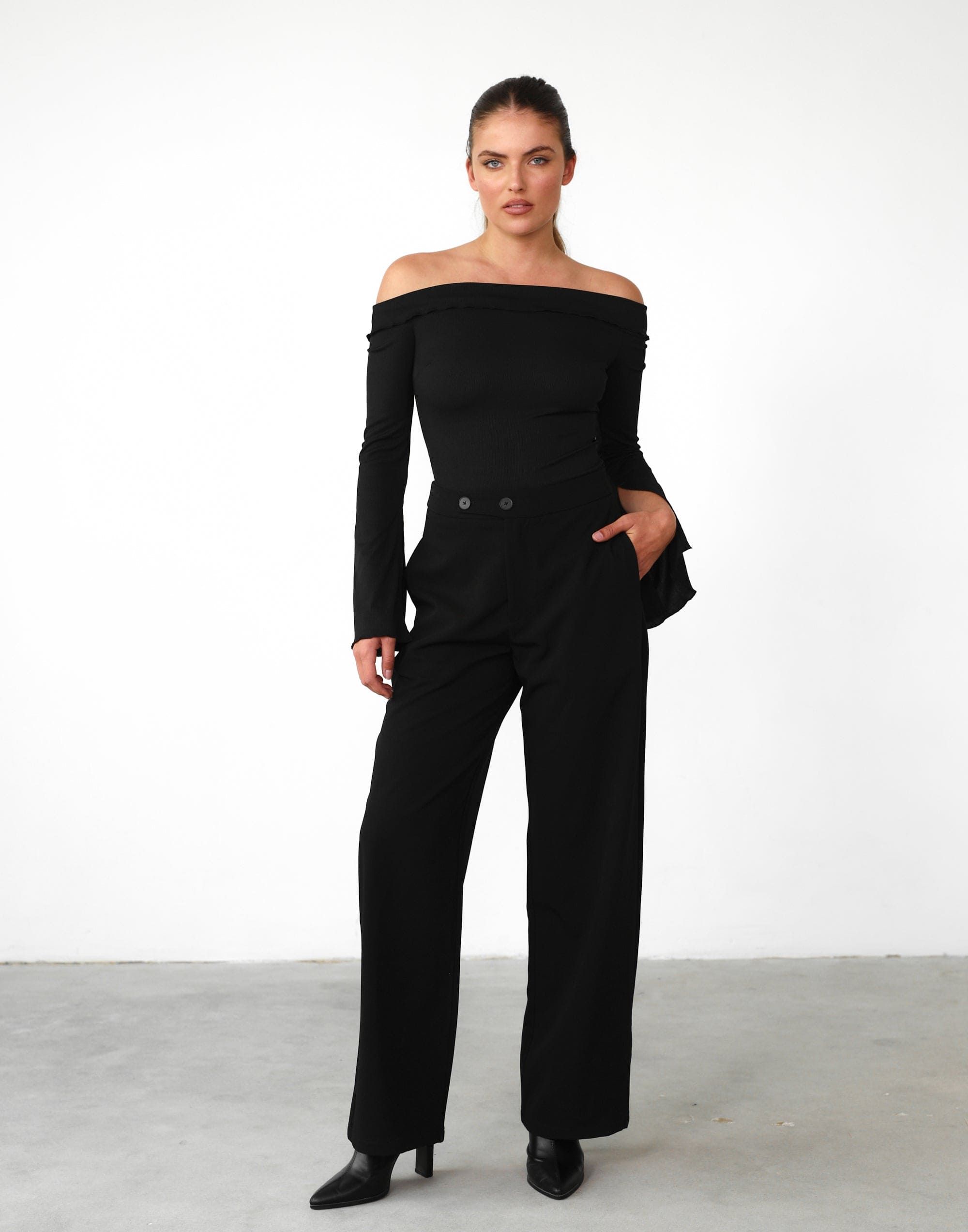 Jess Long Sleeve Top (Black) sold by Charcoal Clothing product image thumbnail 3