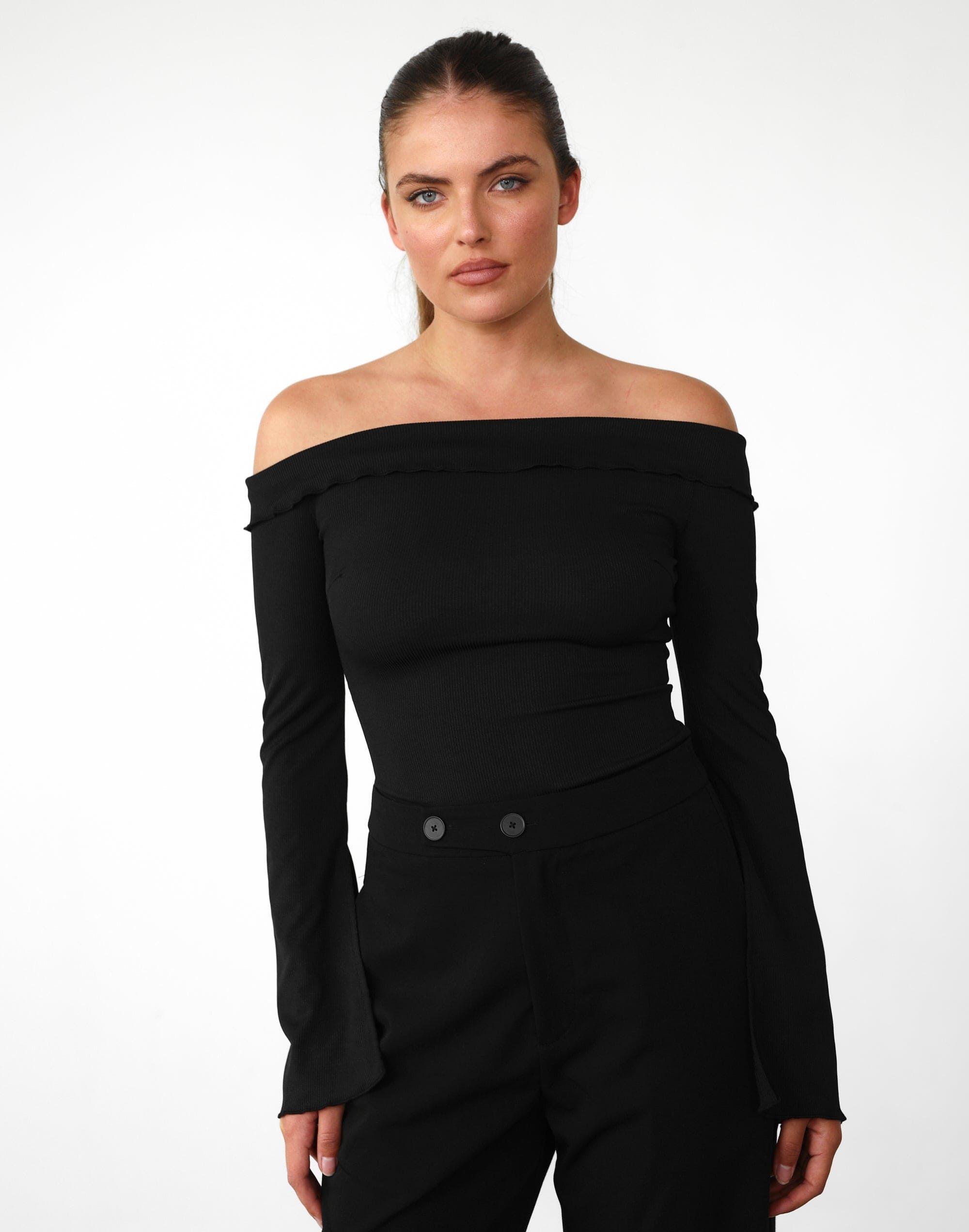 Jess Long Sleeve Top (Black) sold by Charcoal Clothing product image thumbnail 2