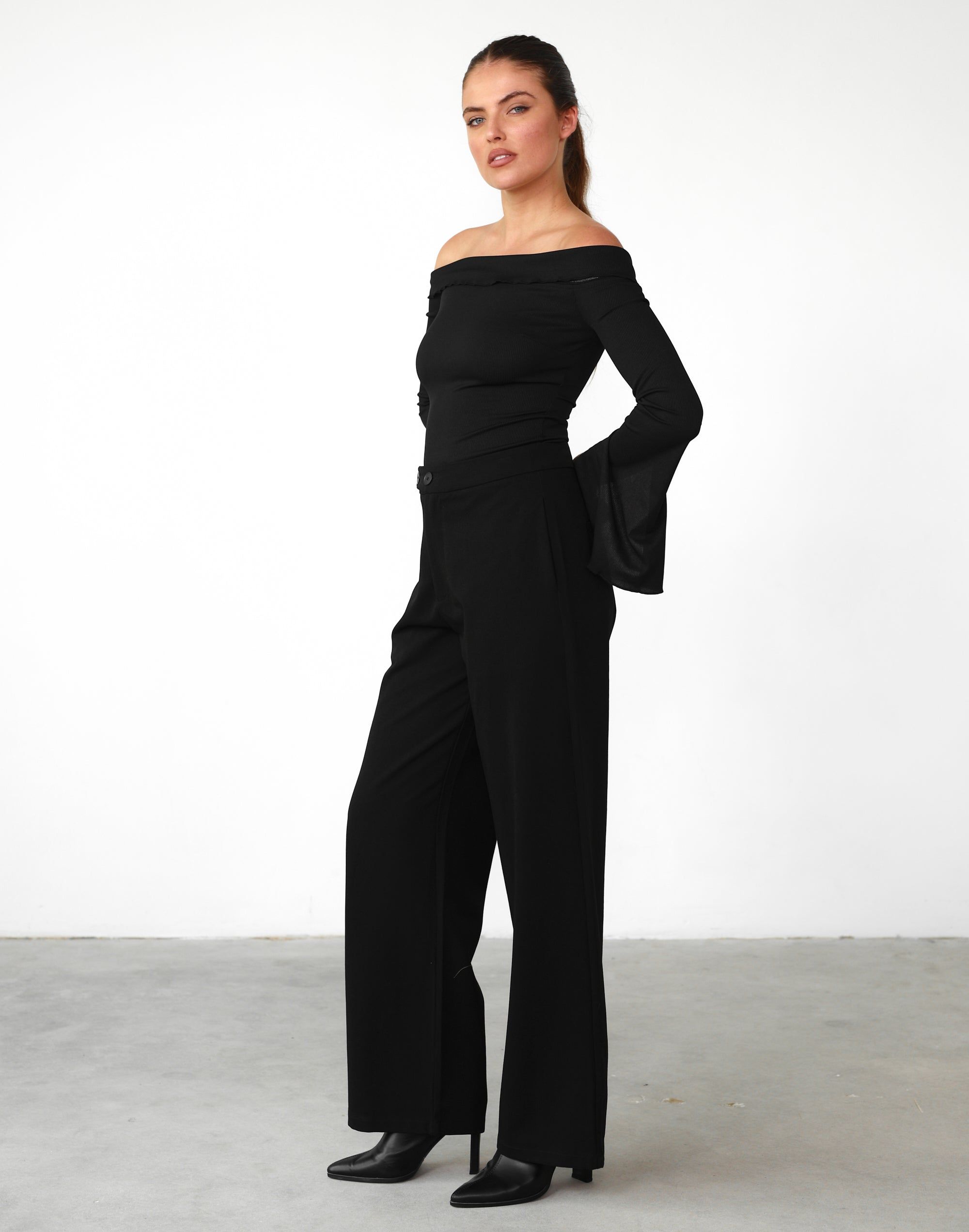 Jess Long Sleeve Top (Black) sold by Charcoal Clothing product image thumbnail 4