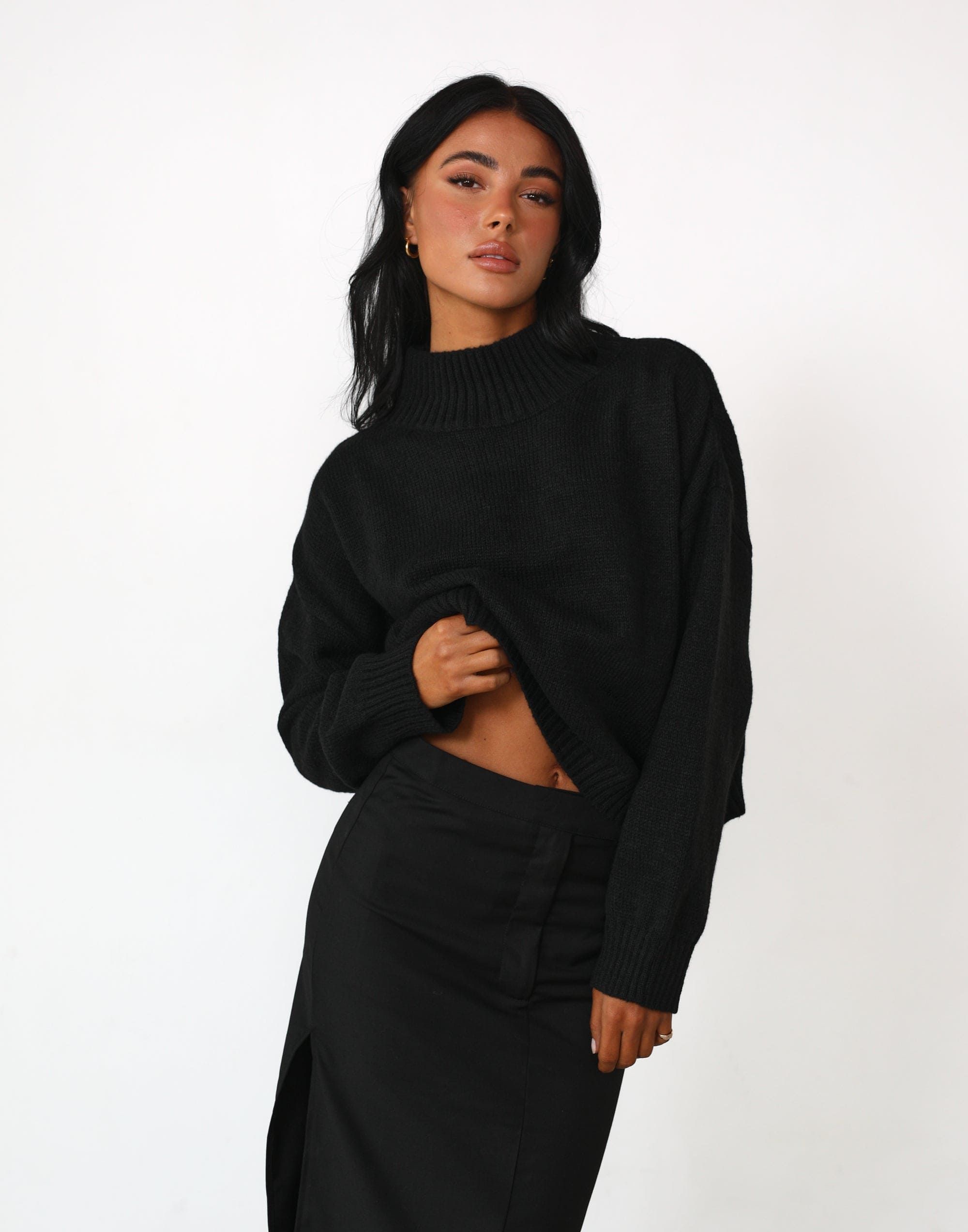 Minimalist Maxi Skirt (Onyx) - By Lioness sold by Charcoal Clothing product image thumbnail 4