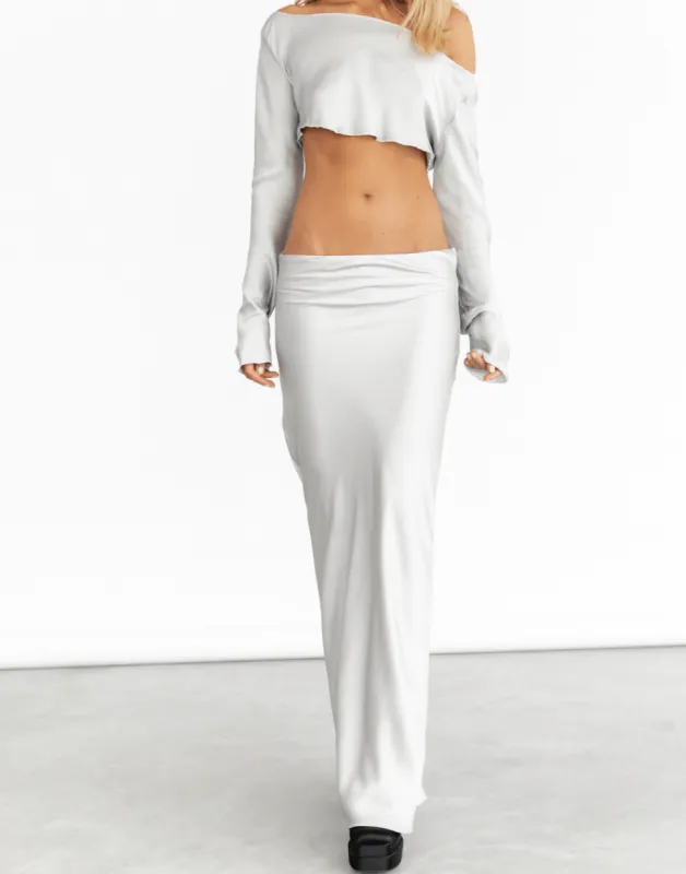 Devon Maxi Skirt (Sonic Silver) - By Lioness sold by Charcoal Clothing