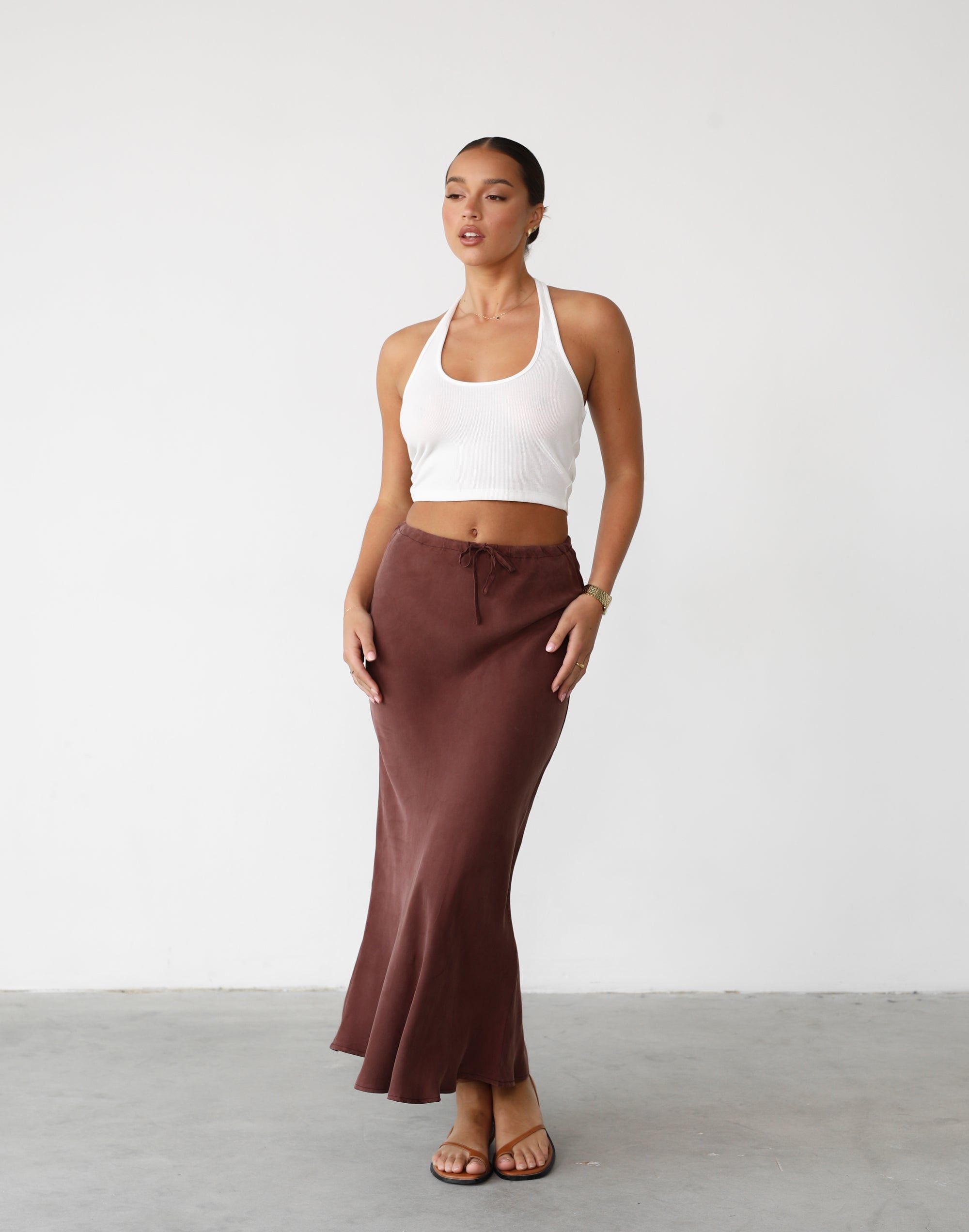 Amalie Maxi Skirt (Chestnut) sold by Charcoal Clothing product image thumbnail 2