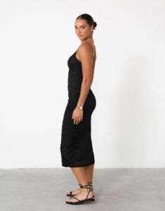 Araceli Midi Dress (Black) sold by Charcoal Clothing