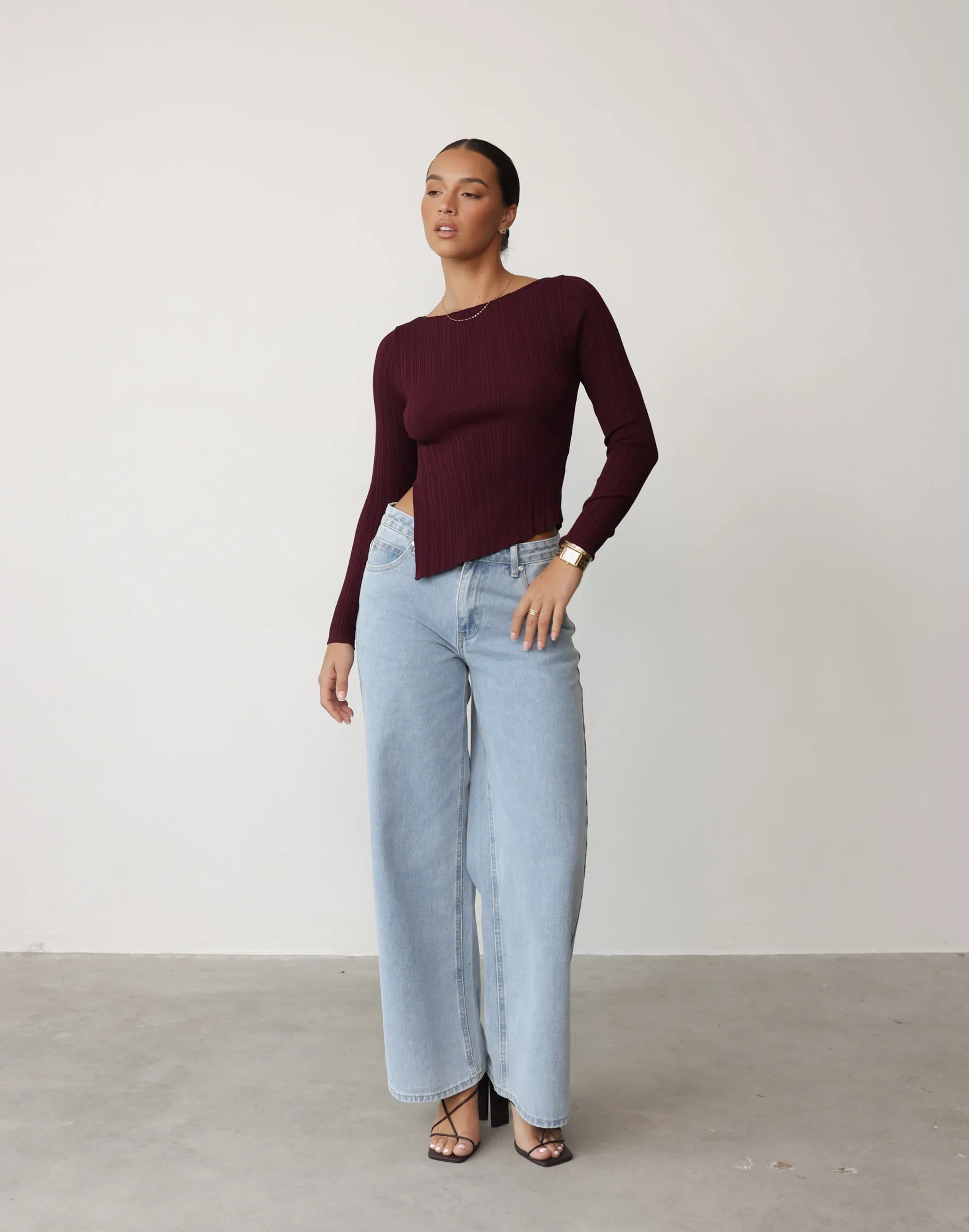 Kienna Long Sleeve Top (Plum) sold by Charcoal Clothing product image thumbnail 5