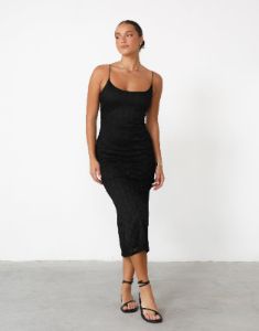 Araceli Midi Dress (Black) sold by Charcoal Clothing