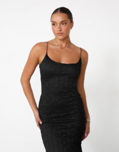 Araceli Midi Dress (Black) sold by Charcoal Clothing
