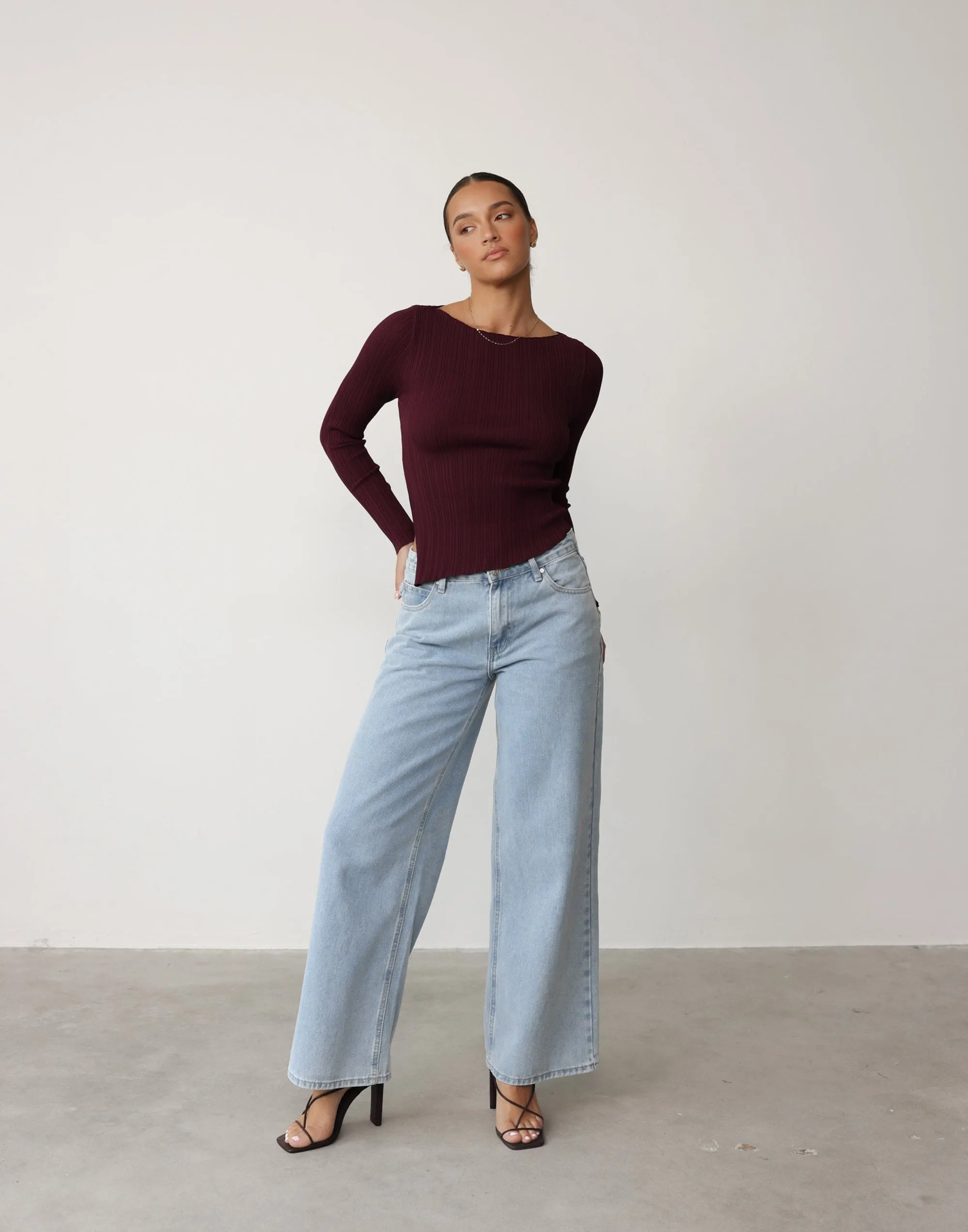 Kienna Long Sleeve Top (Plum) sold by Charcoal Clothing product image thumbnail 3