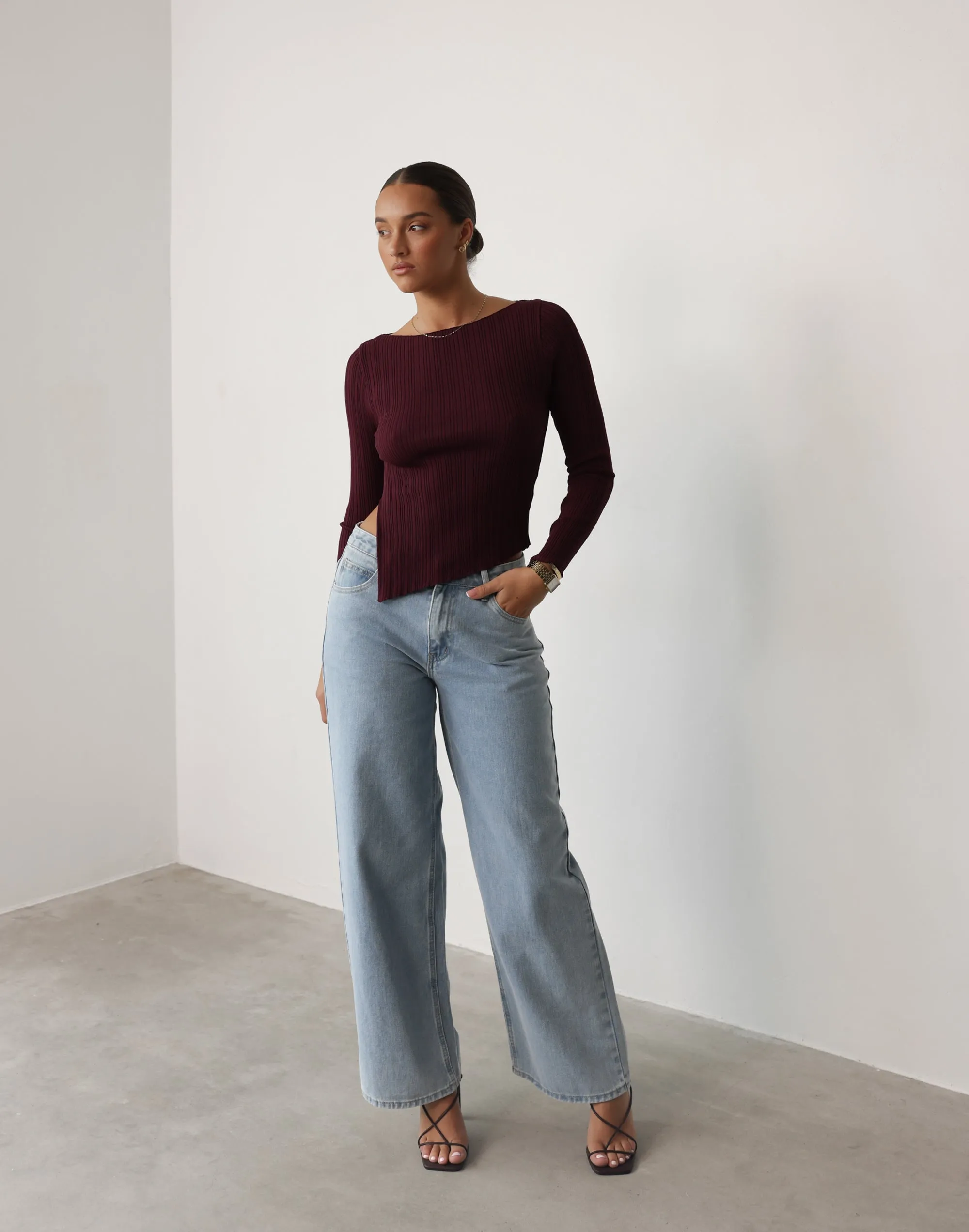 Kienna Long Sleeve Top (Plum) sold by Charcoal Clothing product image thumbnail 2