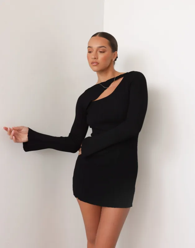 Yasmin Mini Dress (Black) sold by Charcoal Clothing