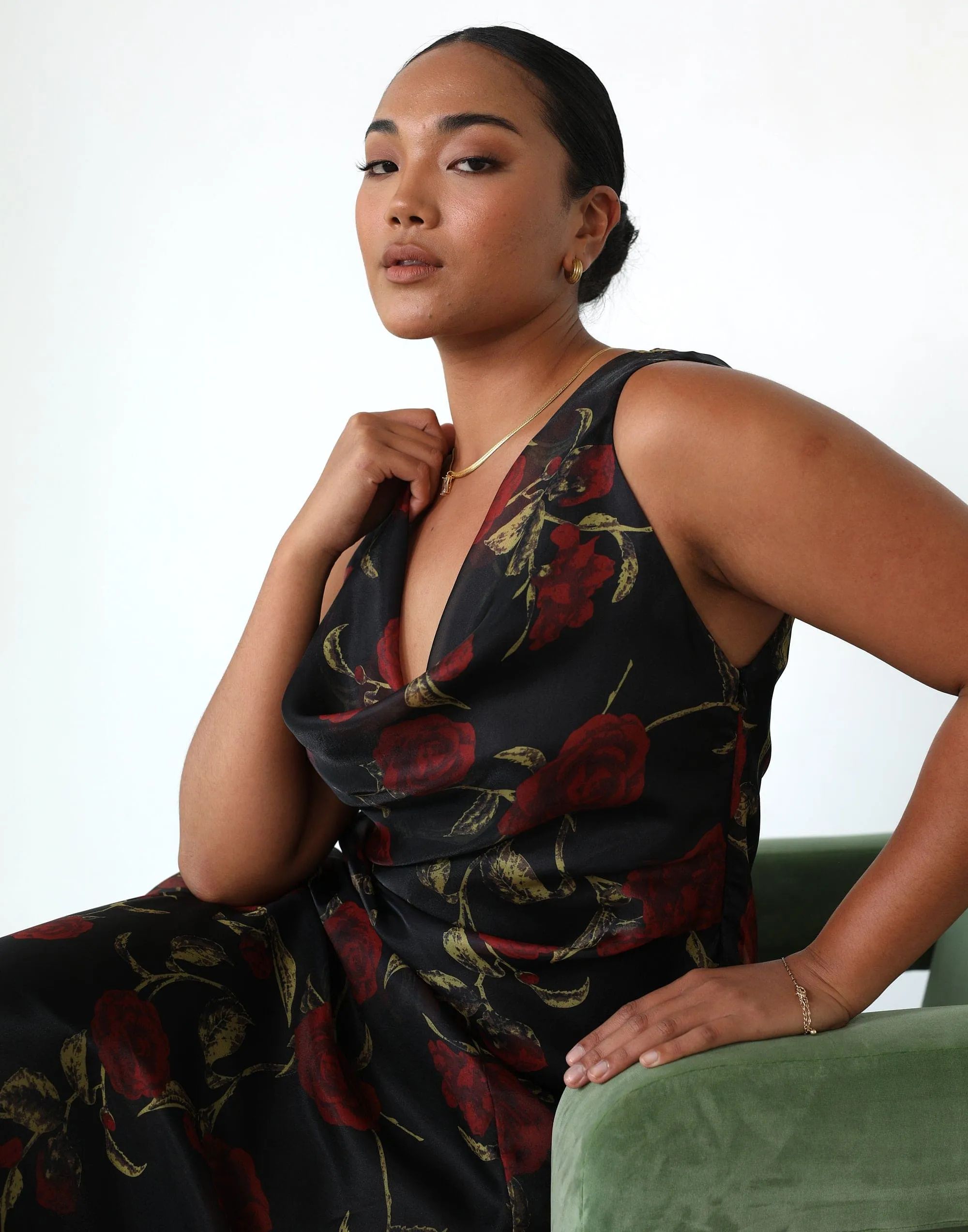 Imogen Maxi Dress (Black Floral) sold by Charcoal Clothing product image thumbnail 4