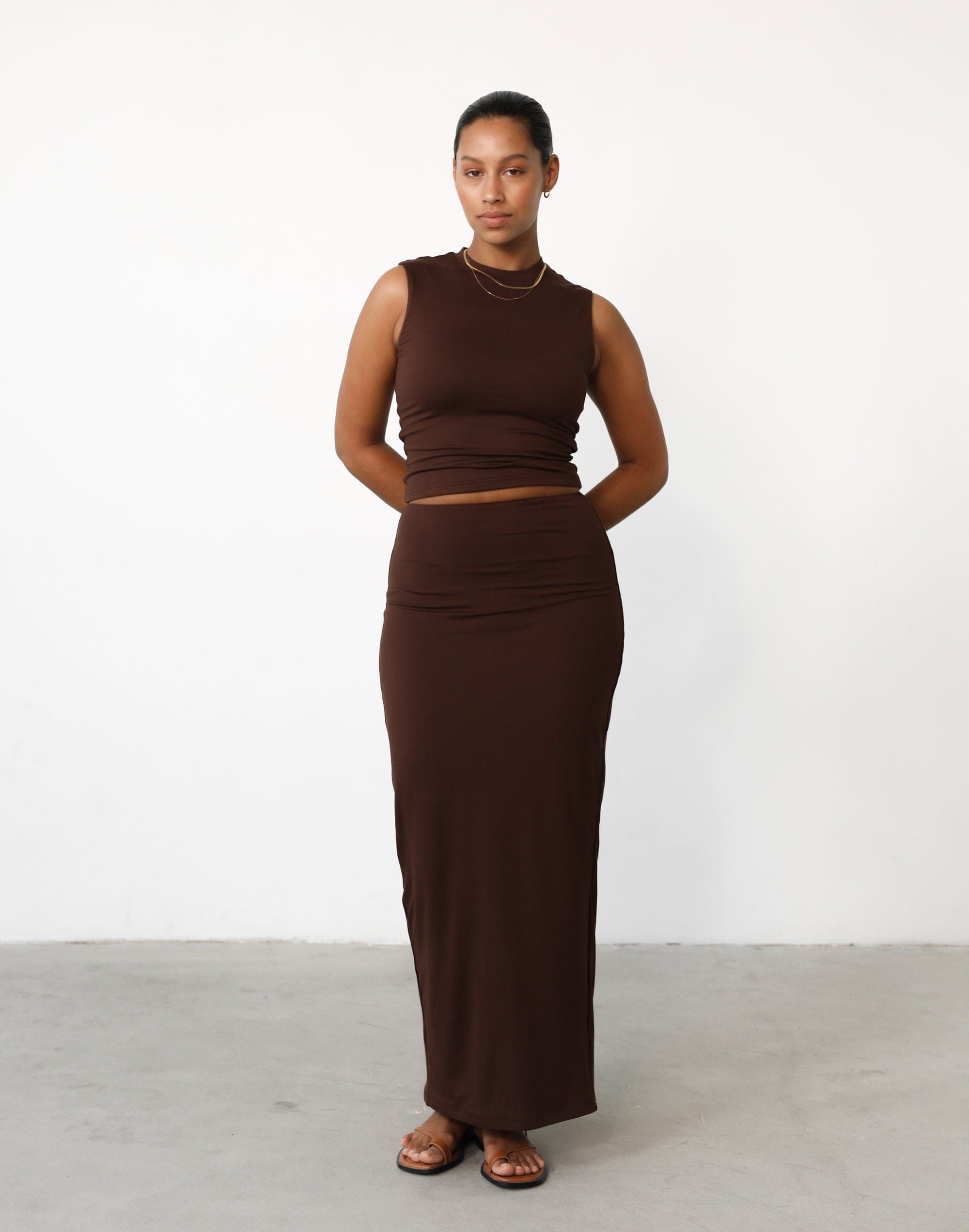 Horizon Tank Top (Cocoa) sold by Charcoal Clothing product image thumbnail 3