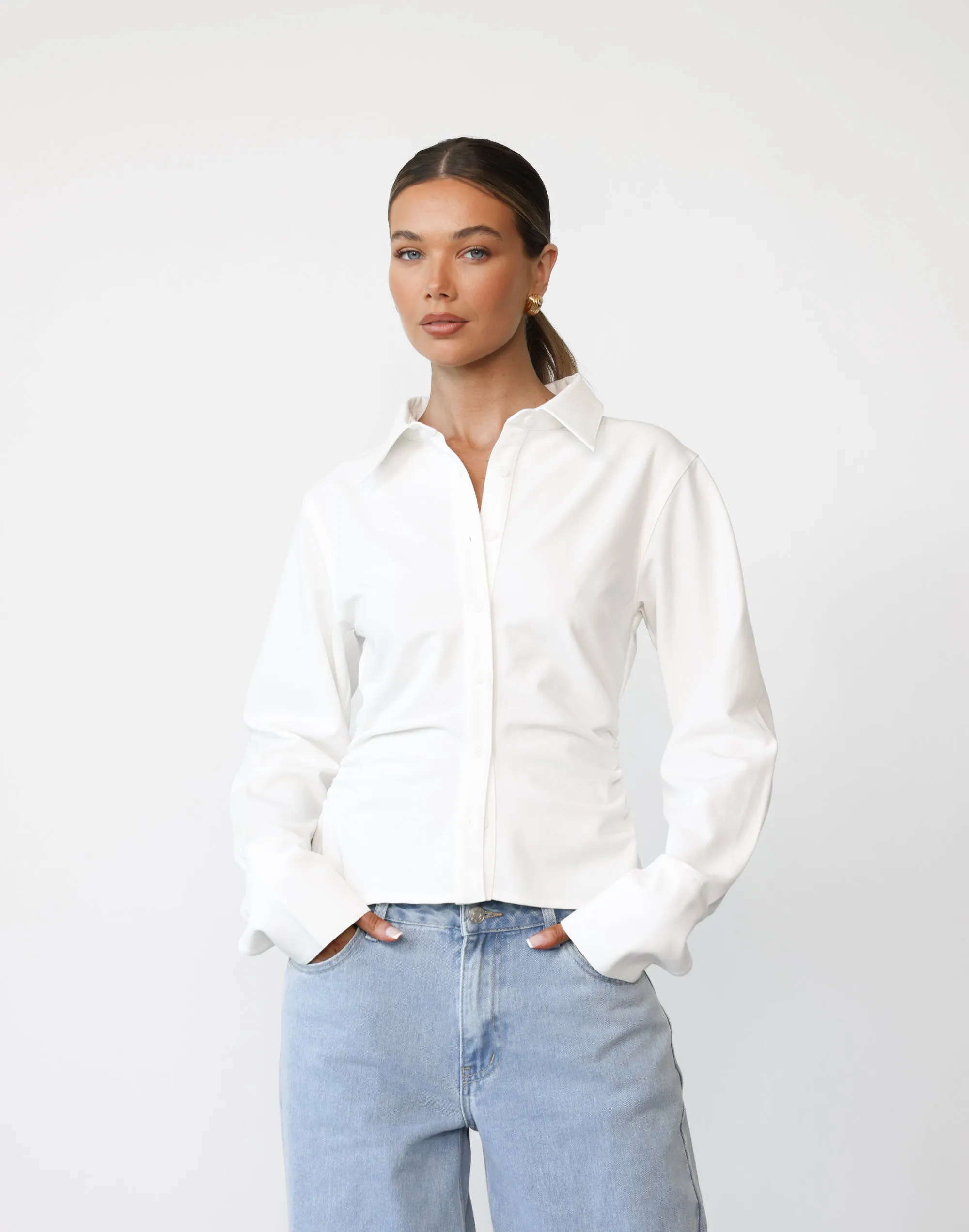 Elvie Top (White) sold by Charcoal Clothing