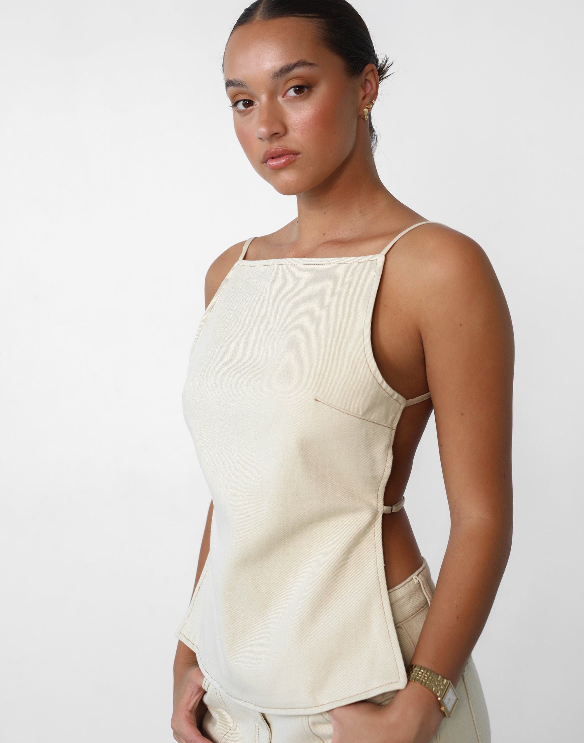 Camille Backless Top (Ecru) - By Lioness sold by Charcoal Clothing product image thumbnail 5