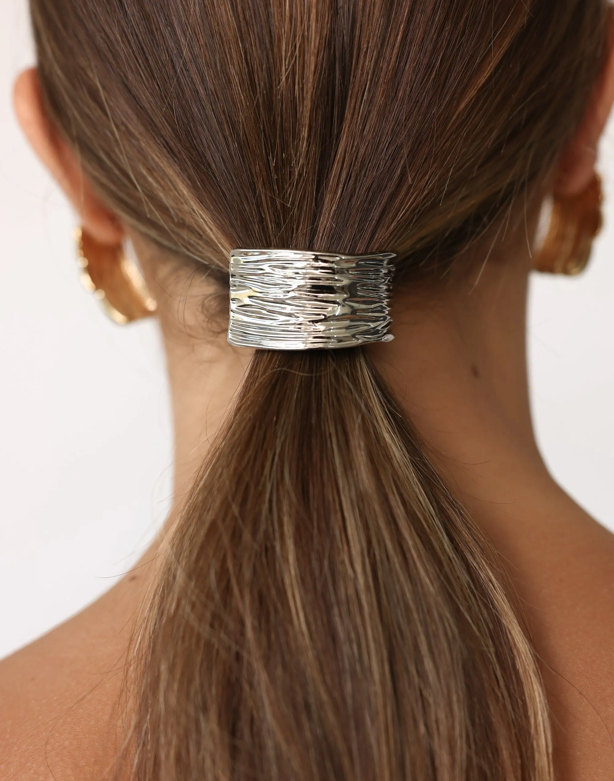 Tasha Hair Tie (Silver) sold by Charcoal Clothing