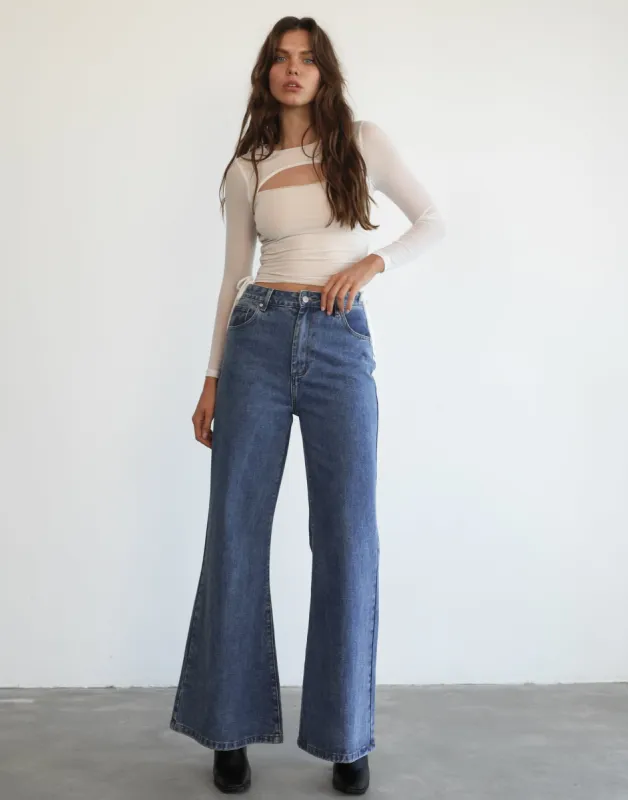 Tracy Long Sleeve Top (White) sold by Charcoal Clothing