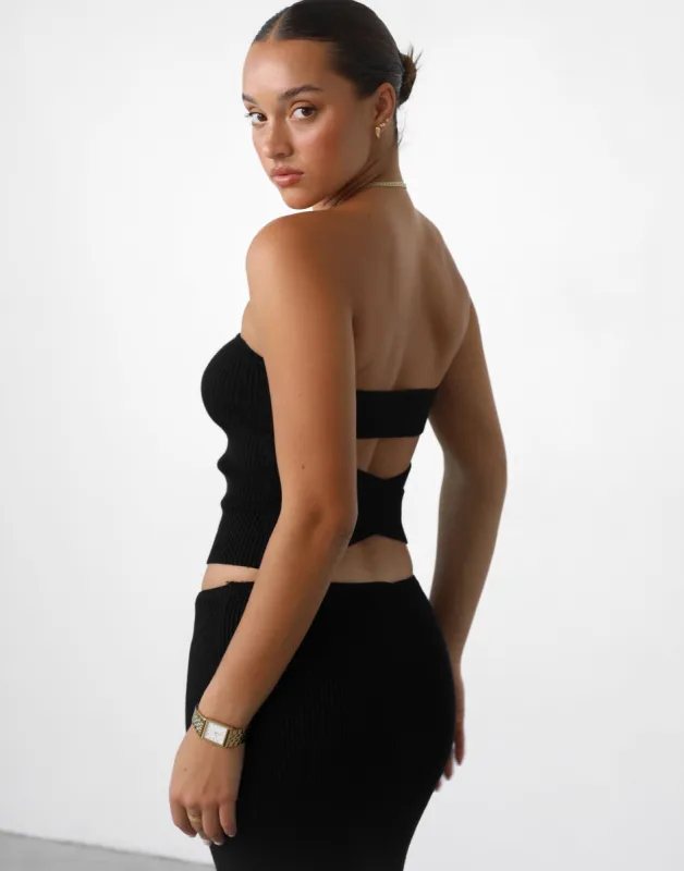Nickita Knit Top (Black) sold by Charcoal Clothing