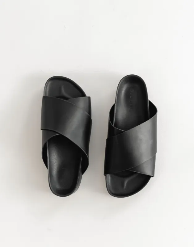 Vayda Platform Slides (Black) - By Billini sold by Charcoal Clothing