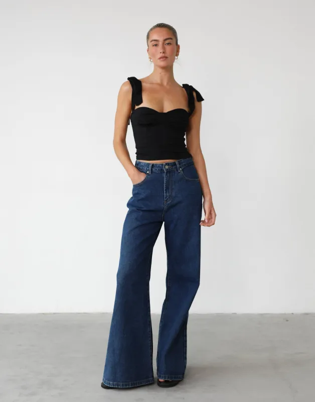 Lorene Crop Top (Black) sold by Charcoal Clothing