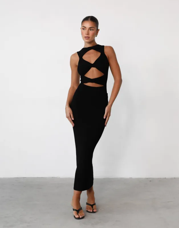 Topaz Maxi Dress (Black) sold by Charcoal Clothing