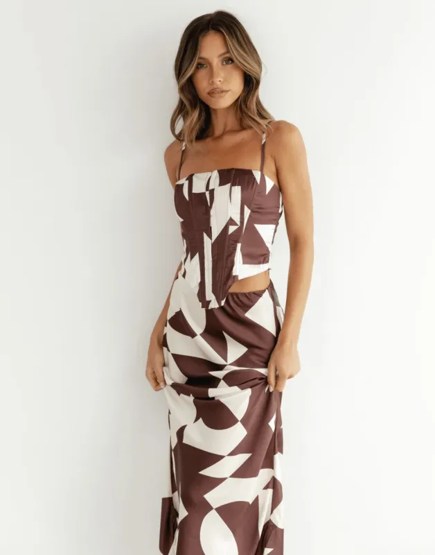 Bridie Top (Brown/Cream) sold by Charcoal Clothing