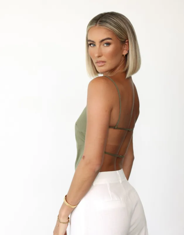 Adeola Top (Khaki) sold by Charcoal Clothing