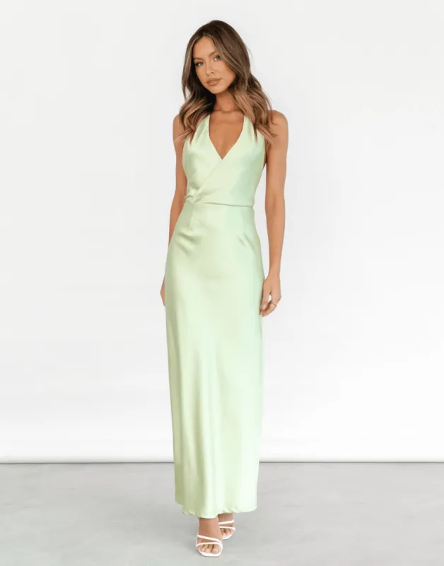 Zeus Maxi Dress (Lime) sold by Charcoal Clothing