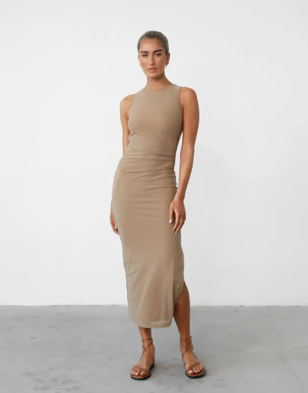 Kayt Maxi Dress (Brown) sold by Charcoal Clothing