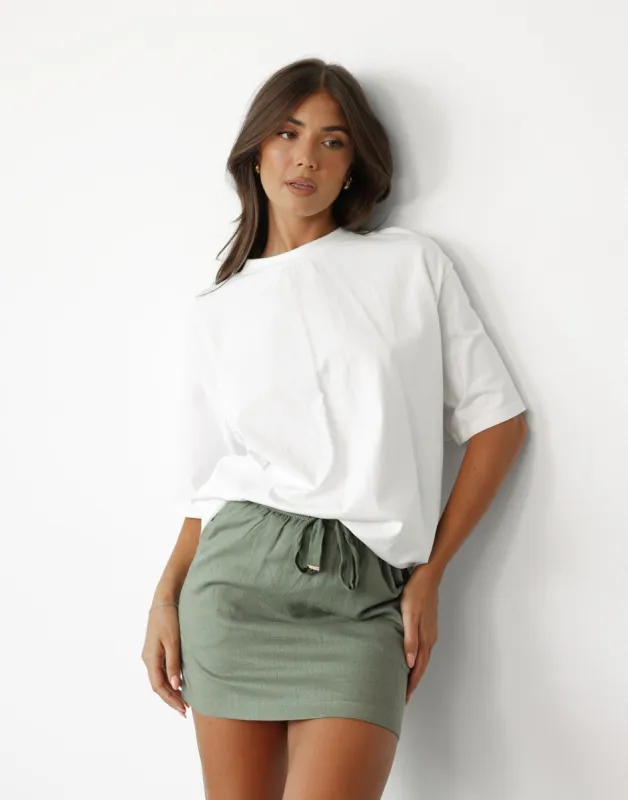 Lynan Mini Skirt (Moss) sold by Charcoal Clothing
