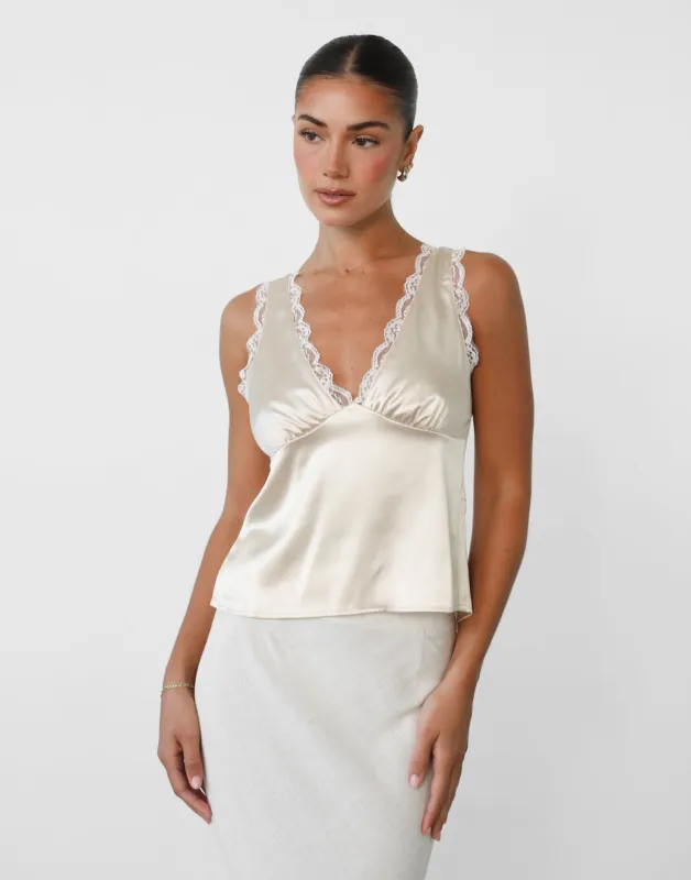 Kailey Top (Beige) sold by Charcoal Clothing