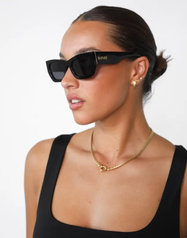 The Iman Sunglasses (Black Jet) - By Banbé sold by Charcoal Clothing